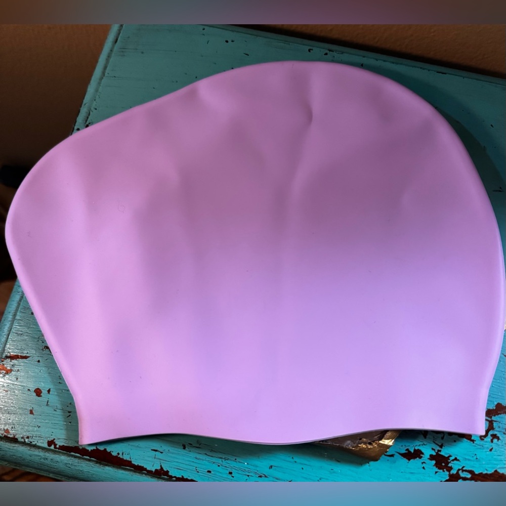 Keary Pastel Purple Long Hair Swim Cap - Picture 3 of 3